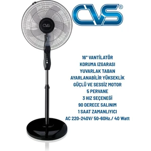 16 İnç Yuvarlak Ayak Vantilatör DN91018