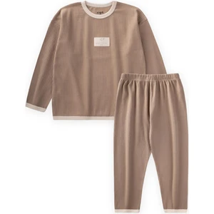 Biye Detaylı Pijama Takım 2-10 Yaş Vizon