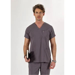 Puslu Gri U-Flex Likralı Yarasakol Tek Üst