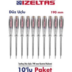 Kontrol Kalemi 190 mm Düz Uçlu 10 Adet
