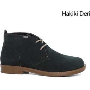 Kadın Petrol Kauçuk Taban Hakiki Deri Bot