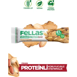 Vegan Protein Bar - Yer Fıstığı Ezmeli 40G x 12 Adet