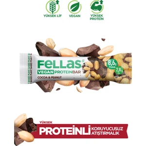 Vegan Protein Bar -  Yer Fıstığı ve Kakaolu 40G x 12 Adet