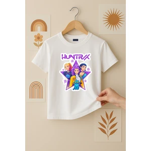 Blitzistanbul Kpop Demon Hunters Hunterix Baskılı Kız Çocuk Tişört 4-13 Yaş - Huntr/x