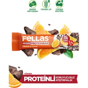 Portakallı ve Kakaolu Yüksek Protein Bar 45 g x 12 Adet
