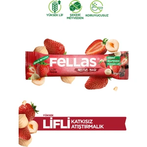 Meyve Bar - Çilek & Fındık 35 g x 12 Adet
