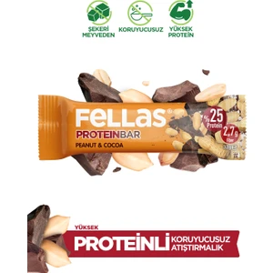 Yer Fıstıklı ve Kakaolu Protein Bar 32 gr x 12 Adet
