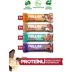 Protein Bar 32 gr Karma Kutu 12 Adet (4 Çeşit)