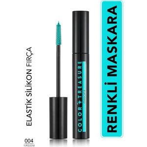 Color Treasure Hacim Veren & Yüksek Pigmentli Renkli Maskara (004 Turquoise) 8682536100373