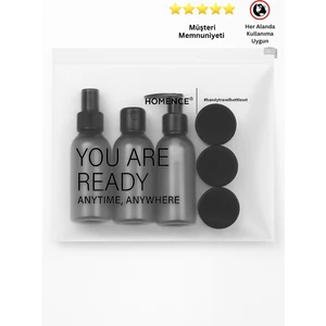 Seyahat Makyaj Çantası Ve Füme Şişe 100ml Seyahat Kiti 6'lı
