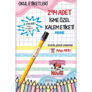 Okul Etiketi Kalem Etiketi Isimli Kişiye Özel Mınnıe 294 Adet