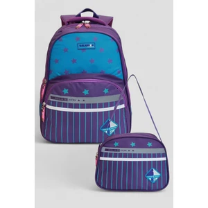 1320 Ortopedic İlkokul Çanta Mor - Mavi