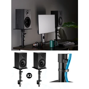 Ayarlanabilir Masaüstü Hoparlör Standı | 2 Adet Set | 15KG Taşıma Kapasiteli
