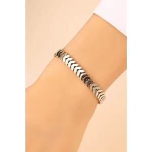 Gümüş Renk Kılçık Unisex Çelik Bileklik - 3368