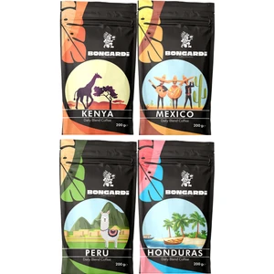 Bongardi Coffee 4X200 gr Peru Honduras Mexico El Salvador Filtre Kahve Seti