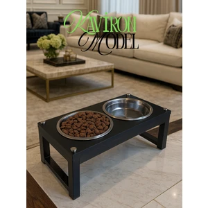 Kedi ve Köpekler Için Sağlıklı Yeme Standı, Paslanmaz Çelik Şık Tasarım ve Kaymaz Ayaklar