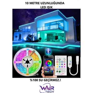10 Metre Akıllı Sese ve Görüntüye Duyarlı Şerit LED Ortam Ambiyans Aydınlatma LED Işık