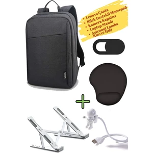 Sırt Çantası 15.6 Inç B210 Laptop Çantası, Kamera Kapatıcı, Laptop Standı, Mousepad, Klavye Lambası