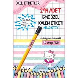 Okul Etiketi Kalem Etiketi Isimli Kişiye Özel Hello Kitty 294 Adet