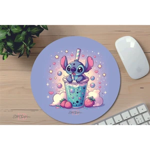 Sevimli Stitch Temalı Mouse Pad Kare Mouse Pad, Ofis Mause Pad, Kaymaz Taban