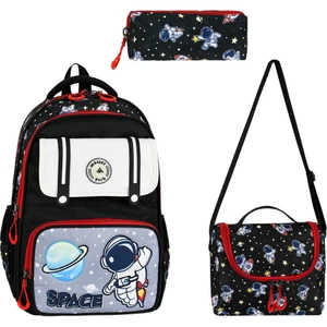 Alpha Club Bag Astronot Figürlü 3'lü Takım Lüks Ilkokul Çantası