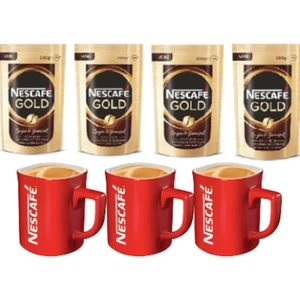 Gold 200 gr *4 + 3 Kupa Bardak