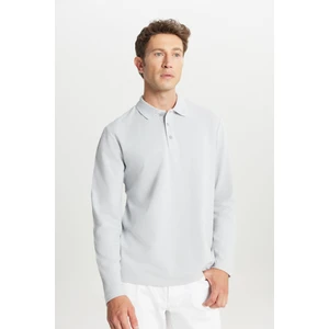 %100 Pamuk Standart Fit Normal Kesim Polo Yaka Sweatshirt
