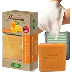 Phytoflora Portakal Kabuğu Yağlı Sabun Kese ve Sabunluk Hediyeli