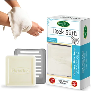 Phytoflora Eşek Sütlü Sabun Kese ve Sabunluk Hediyeli