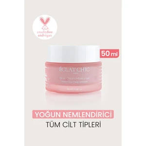 Eclat Chic Nemlendirici Işıltı Kremi – Hyaluronik, Niasinamid ve Arbutin İçerikli | 50 ml | Tüm Ciltler