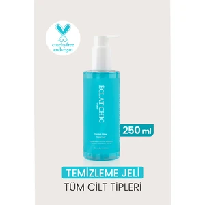 Eclat Chic Derma Glow Yüz Temizleme Jeli – Seramid + Niacinamide + Aloe | 200 ml | Tüm Cilt Tipleri İçin
