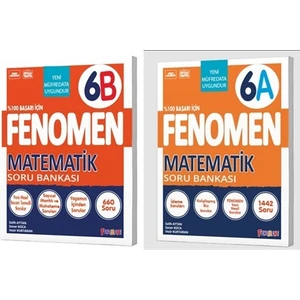 Mavi Deniz Yayınları Fenomen Okul 6. Sınıf Matematik A - B Soru Bankası Seti 2 Kitap 2023