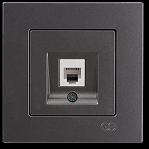 Günsan Elektrik Eqona Metalik Füme Nümeris Telefon Prizi - Çerçevesiz