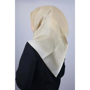 Düz Renk Kenarları Renk Geçişli Abiye Kehribar Eşarp