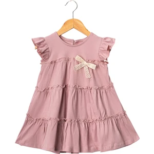 Penye Kat Kat Elbise Gül Kurusu