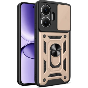 LR Joyful Xiaomi Poco F7 5g Pc + Tpu Ayaklı Telefon Kılıfı ve Kayar Kamera Kapağı (Yurt Dışından)