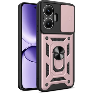LR Joyful Xiaomi Poco F7 5g Pc + Tpu Ayaklı Telefon Kılıfı ve Kayar Kamera Kapağı (Yurt Dışından)