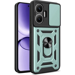 LR Joyful Xiaomi Poco F7 5g Pc + Tpu Ayaklı Telefon Kılıfı ve Kayar Kamera Kapağı (Yurt Dışından)