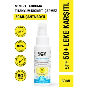 50ml Vegan SPF 50+ Güneş Kremi %100 Doğal ve Organik Içerikli Mineral Korumalı Suya Dayanıklı