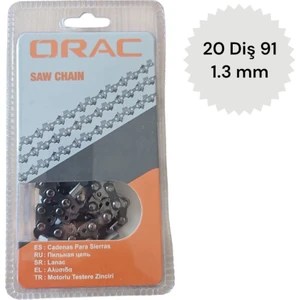 Kesik Zincir Orac 91 – 1.3 Mm, 20 Diş, Yuvarlak Ağız | Dayanıklı ve Pürüzsüz Kesim Performansı