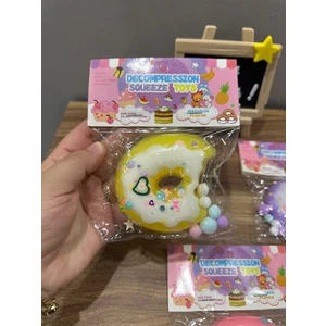 Donut Şeklinde Squishy Tatlı Görünümlü Yumuşak Oyuncak