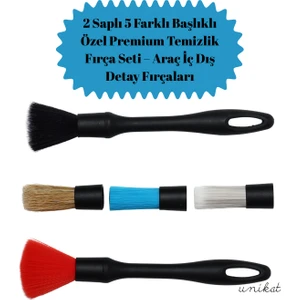 Çeşitli Detay Fırça Seti 2 Sap 5 Farklı Başlıklı