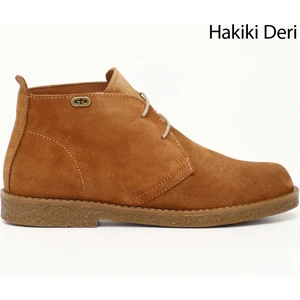 Gön Hakiki Deri Oxford Kalıp Kauçuk Taban Bağcıklı Kadın Günlük Bot 51456