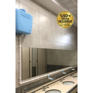 Hilal Kimya 20 Lt Butonlu 6 Musluklu Merkezi Sistem Depolu Sıvı Sabunluk MAVİ