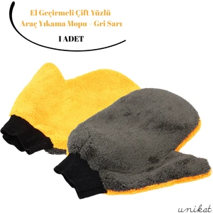 Mikrofiber El Geçirmeli Çift Yüzlü Araç Yıkama Mopu - 1ADET