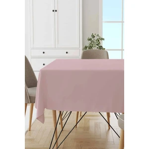 Pudra Rengi Simli Gri Çizgili Modern Masa Örtüsü – Şık ve Zarif Tasarım, Leke Tutmaz Kumaş