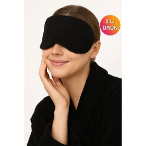 Ender Home DreamSoft 2'li Kadife Dokulu Göz Bandı – Lüks Yumuşaklık & %100 Pamuk