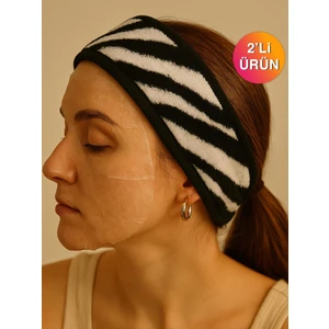 Ender Home Wild Spirit 2'li Zebra Desen Saç Bandı – %100 Pamuklu ve Yumuşak