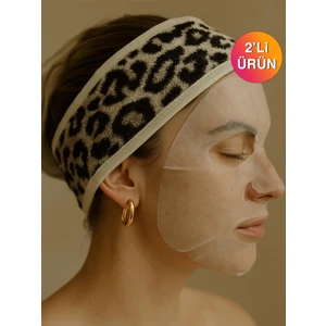 Ender Home Wild Spirit 2'li Leopar Desen Saç Bandı – %100 Pamuklu ve Yumuşak