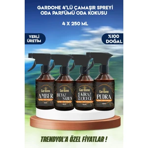 Dört'lü Oda ve Çamaşır Spreyi Oda Parfümü Oda Kokusu Koku Giderici 4 x 250 ml